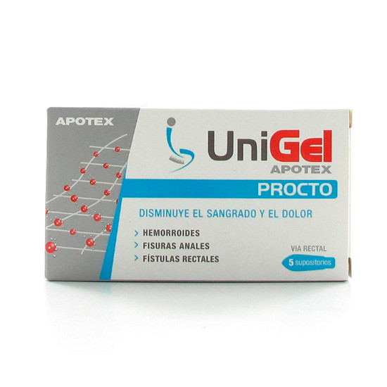 Imagen de Apotex unigel procto 5 supositorios