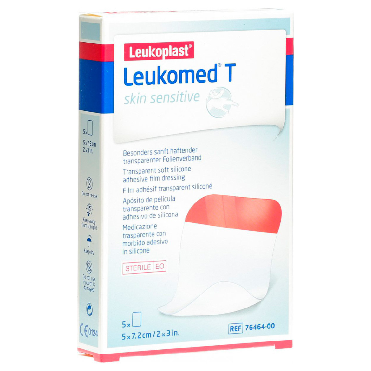 Imagen de Leukomed T Plus Skin Sensitive apósitos 5cmx7,2cm 5u