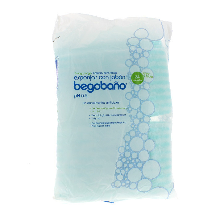 Imagen de BEGOBAÑO ESPONJA JABONOSA 100 GR 24 UDS