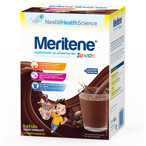 Imagen de Meritine Junior sabor Chocolate 15 sobres